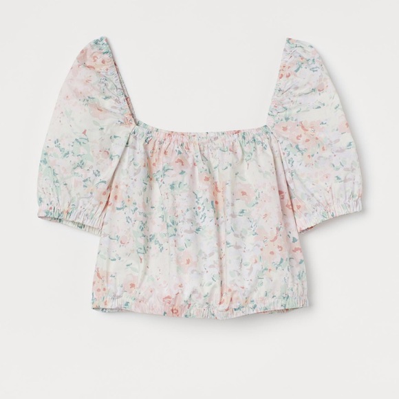 ❌SOLD❌ Spring Florals Cotton Puff-sleeved Top XL - Picture 6 of 7